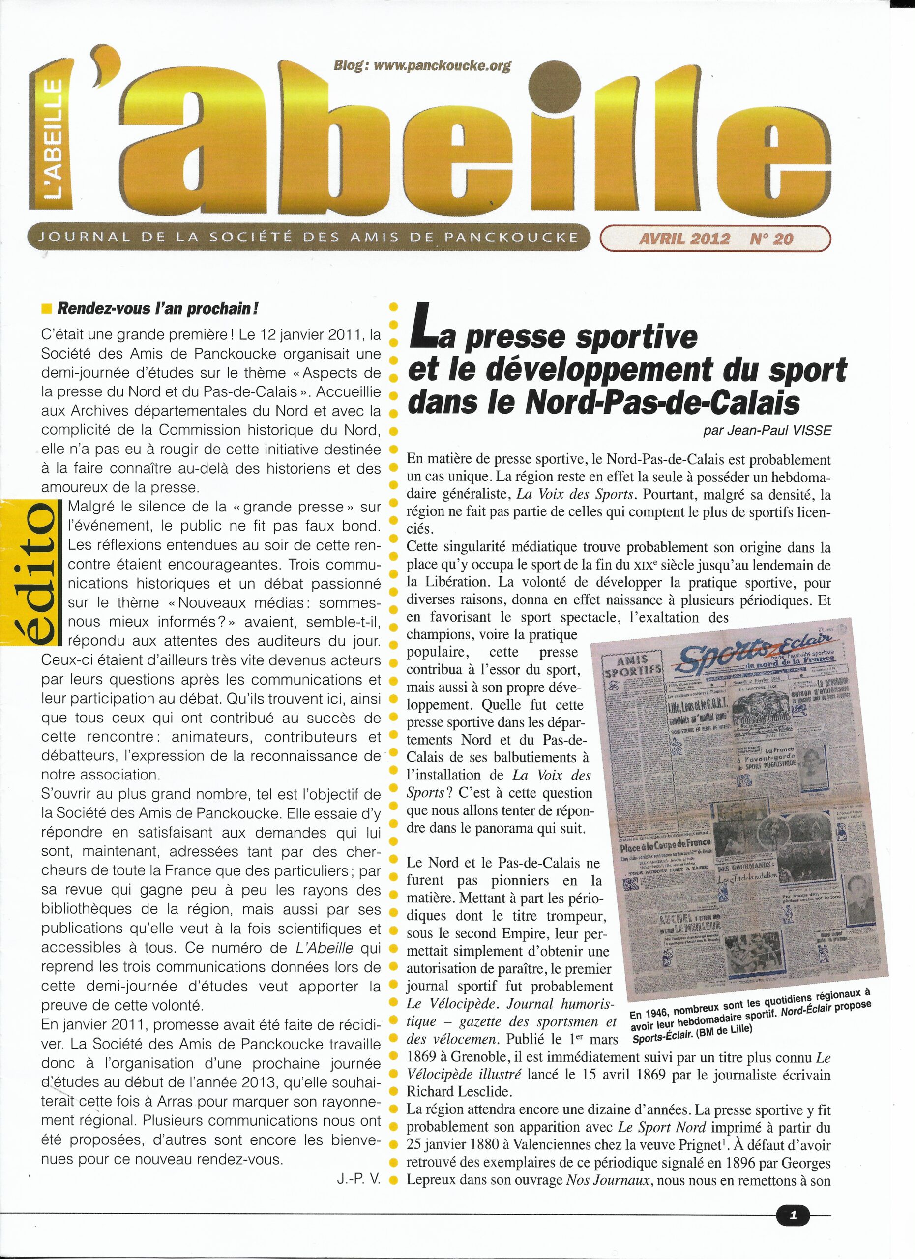 Numéro 20 Avril 2012