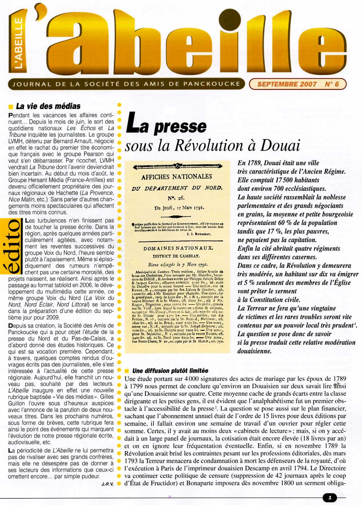 numéro 6 (septembre 2007)